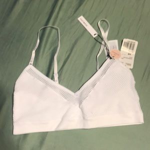 White Mesh Sports Bra